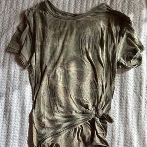 Free People Camouflage Tie-Knot Tee